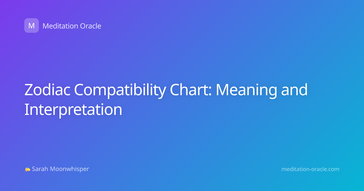 Zodiac Compatibility Chart: Meaning and Interpretation